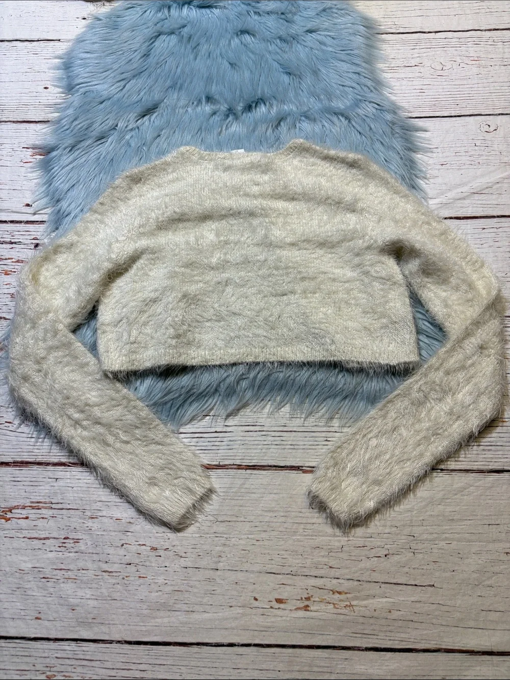 NWT The Children’s Place Ivory Fuzzy Bunny Tail Single Button Cardigan XXL